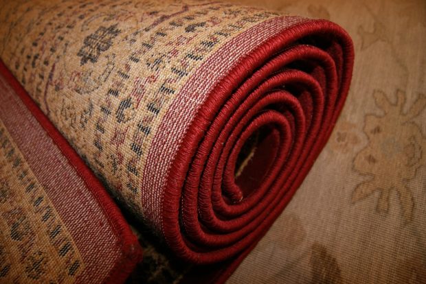 rolled carpet