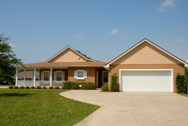 a big home with a lawn